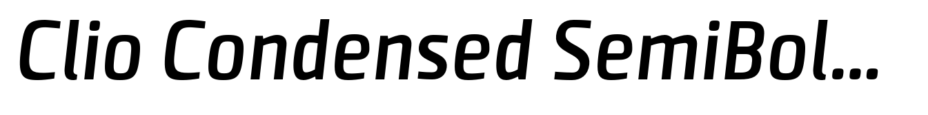 Clio Condensed SemiBold Italic
